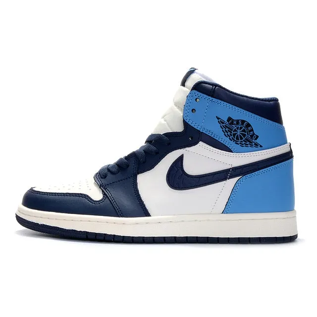 -zapatillas de baloncesto Air Jordan Retro 1 Mid AJ para hombre y mujer, auténticas y originales, cómodas