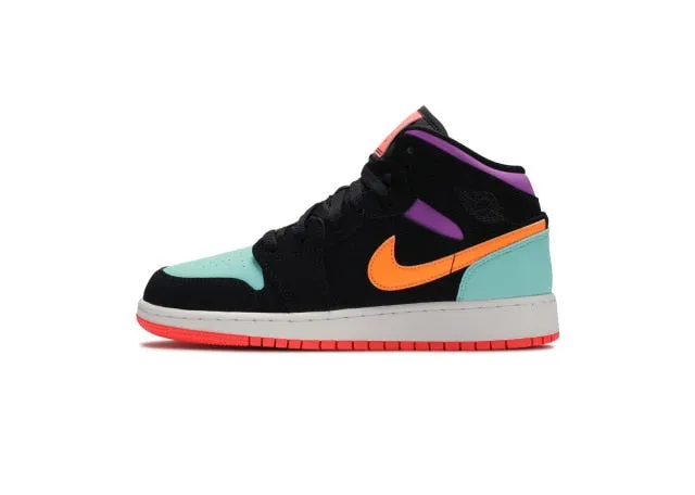 -zapatillas de baloncesto Air Jordan Retro 1 Mid AJ para hombre y mujer, auténticas y originales, cómodas