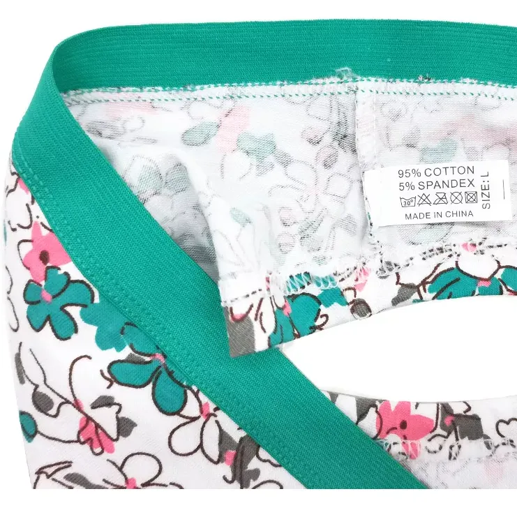 12 X Womens Floral Print Panties Briefs Cotton Assorted Underwear With Bow