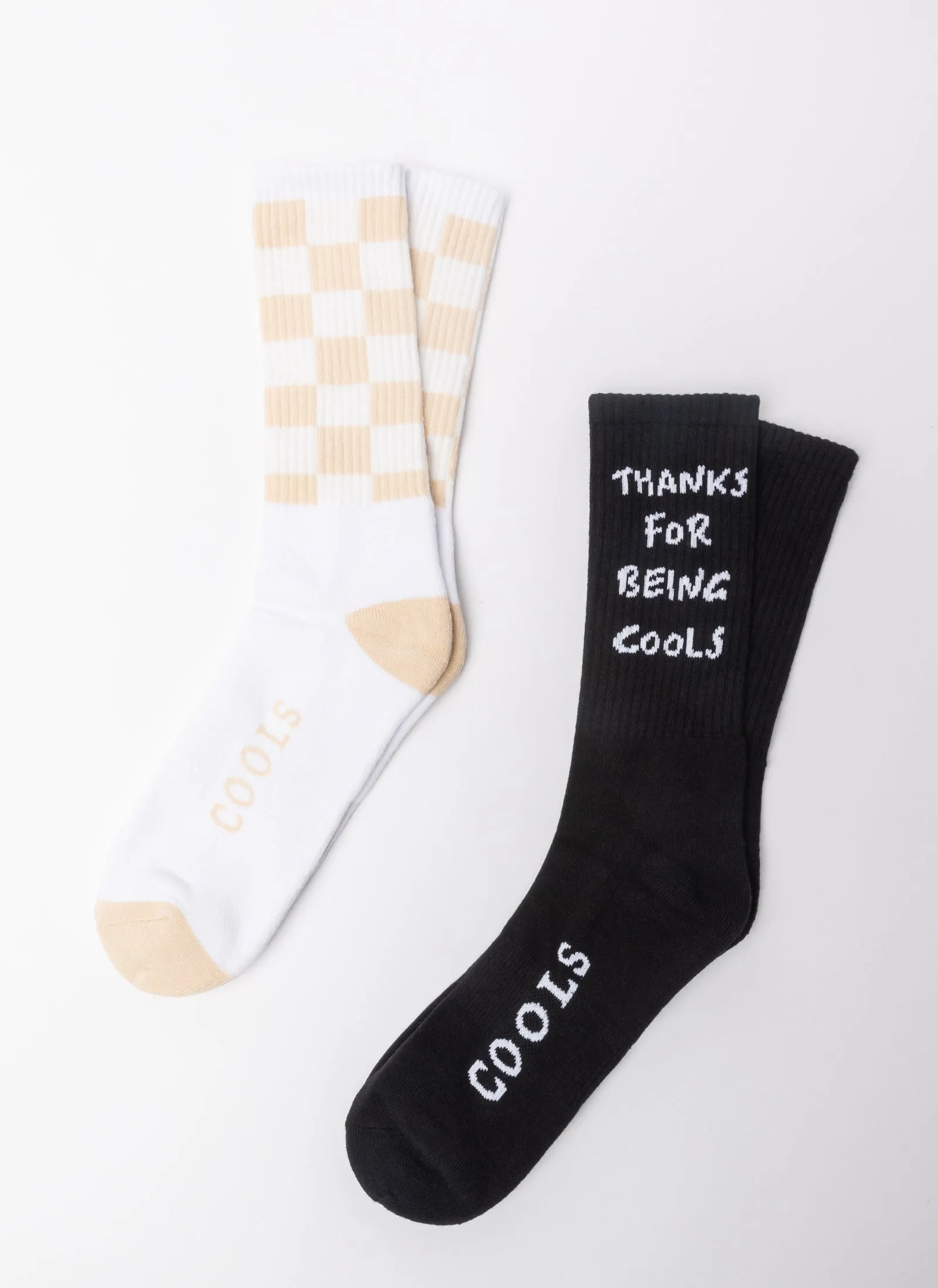 2-Pack Socks Natural/Black