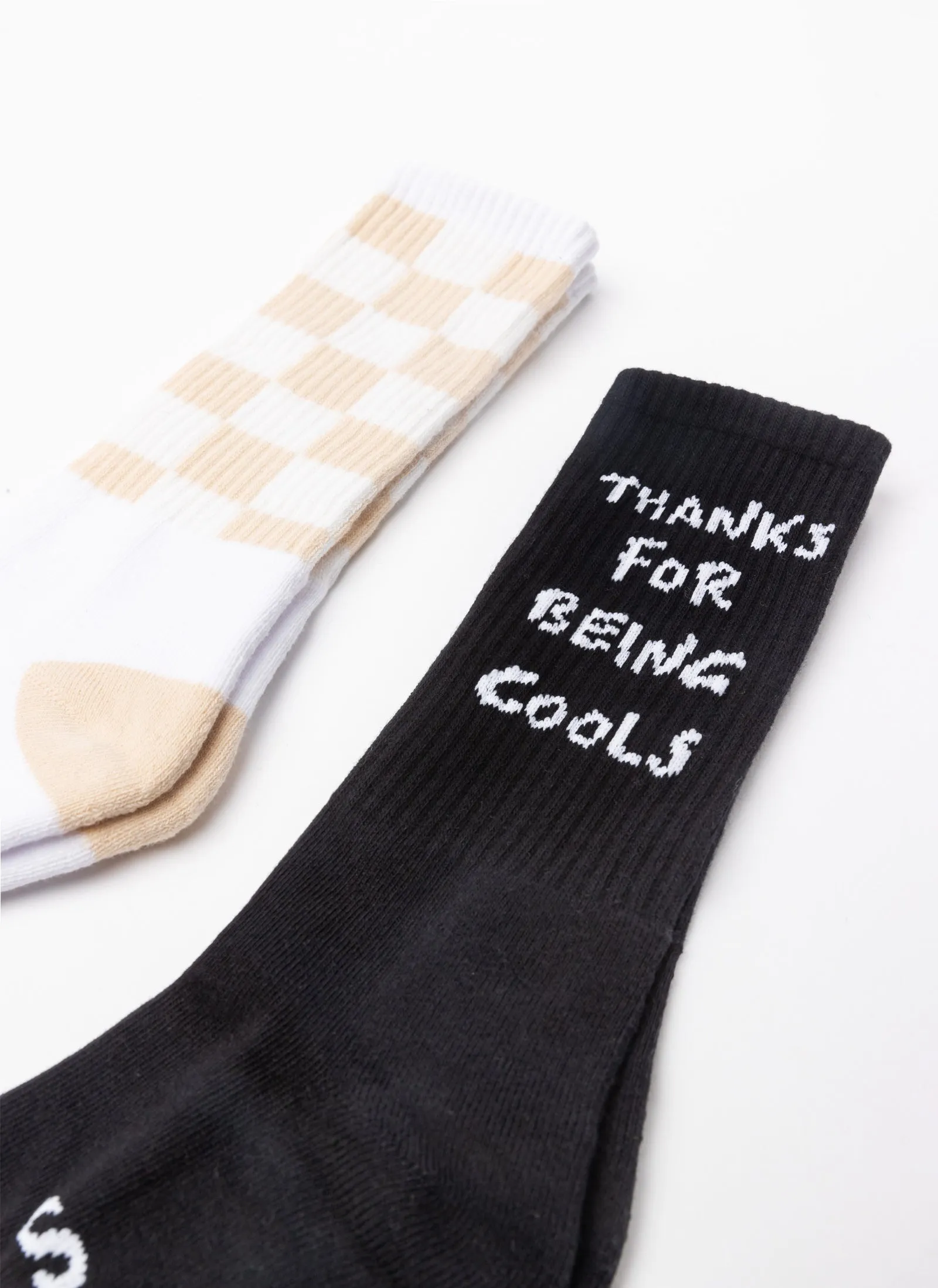 2-Pack Socks Natural/Black