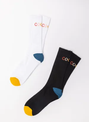 2-Pack Socks White/Black