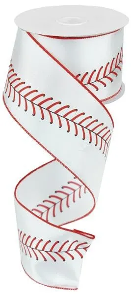 2.5" Baseball Stitching Ribbon - 10yds