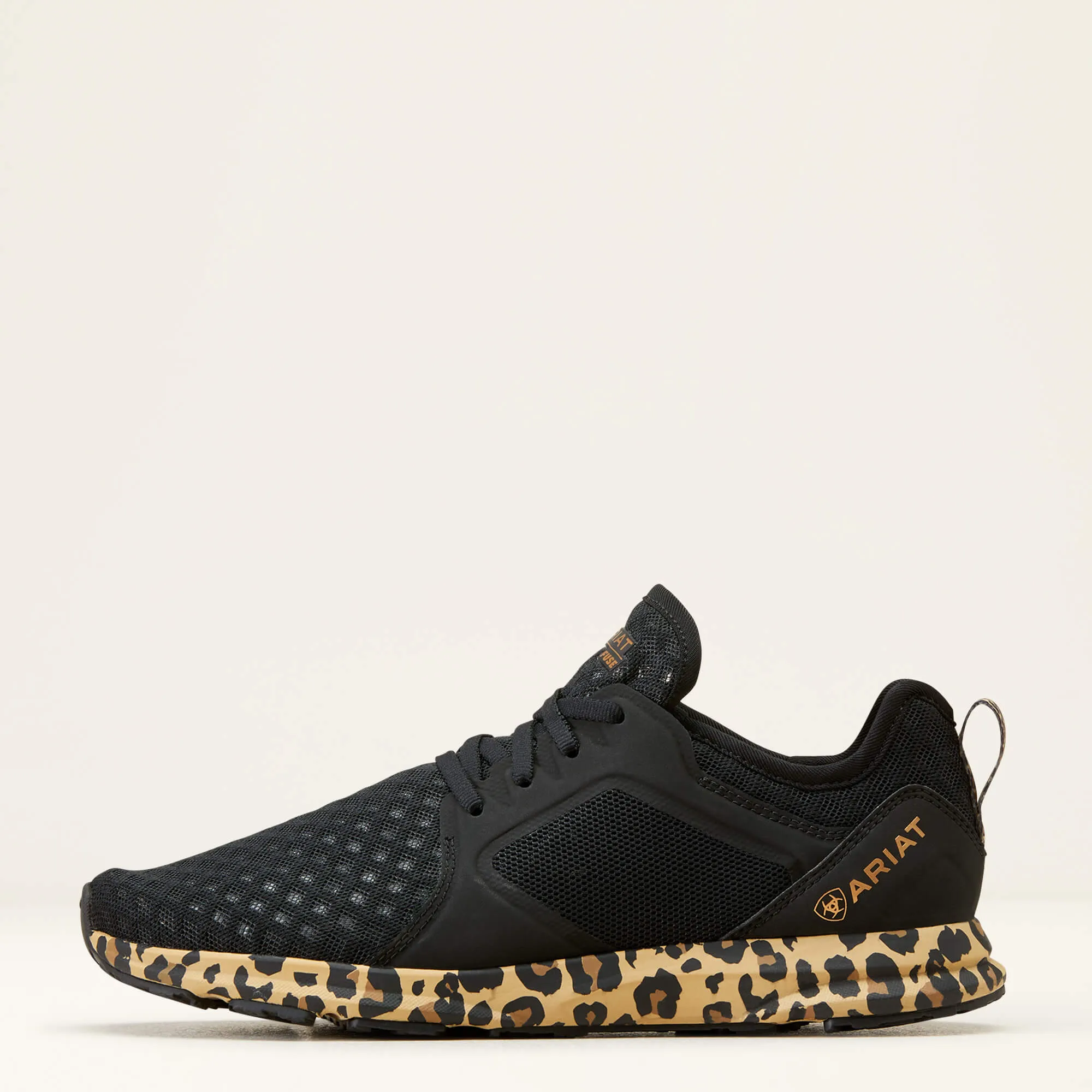 30% OFF - ARIAT Fuse Trainers - Womens - Black Mesh / Leopard Print