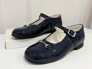 6270-2 Navy Shoe with Horsebit Buckle