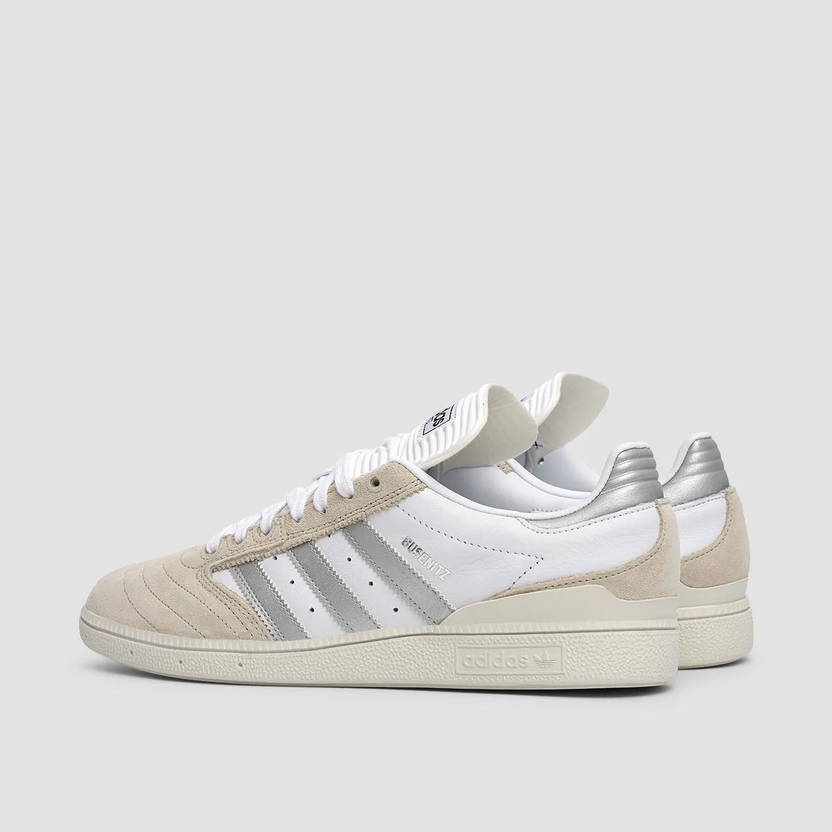 adidas Busenitz Shoes - Crystal White/Silver Metallic/Footwear White