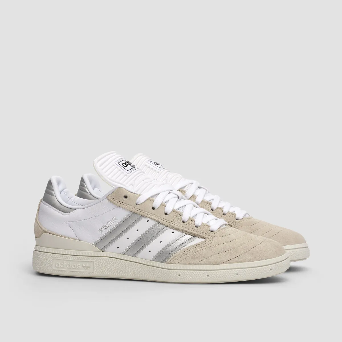 adidas Busenitz Shoes - Crystal White/Silver Metallic/Footwear White