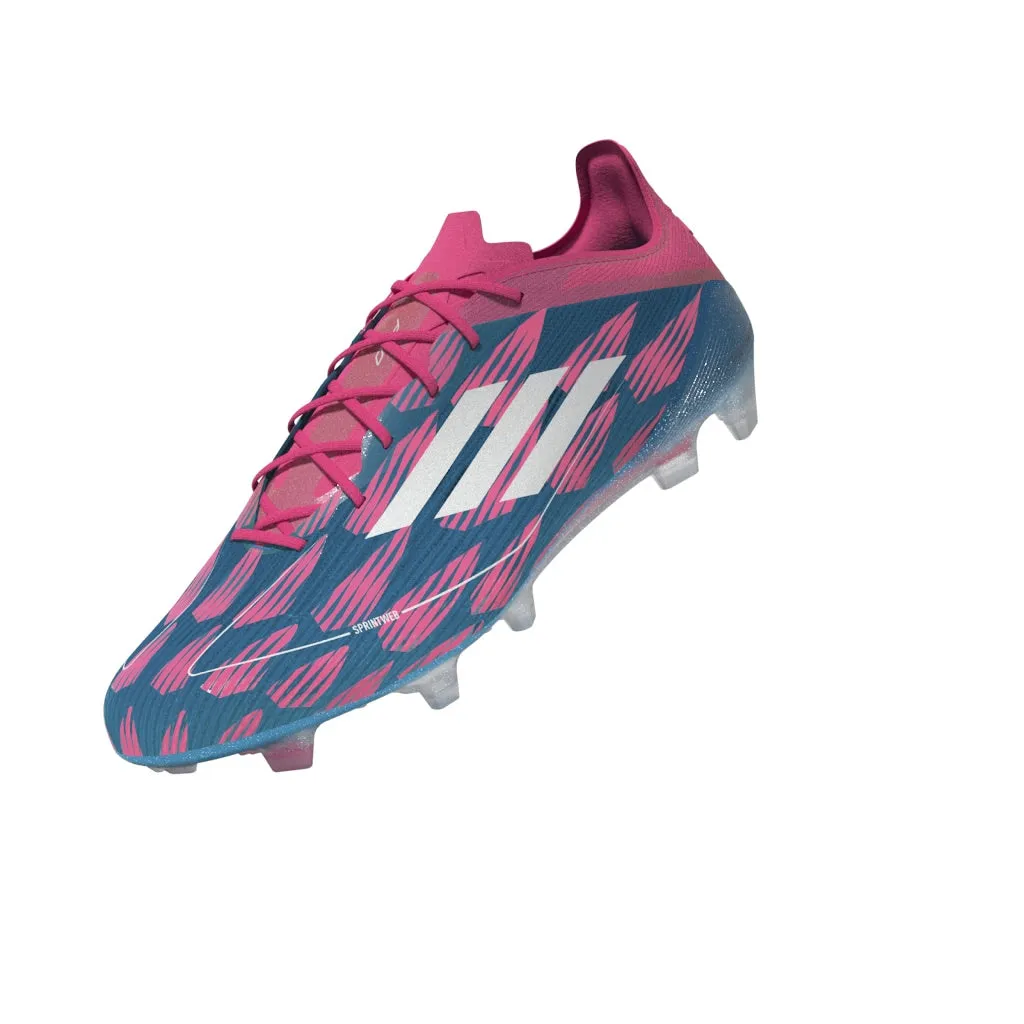 adidas F50 Elite FG Firm Ground - Solar Blue/ FTWhite/ Solar Pink