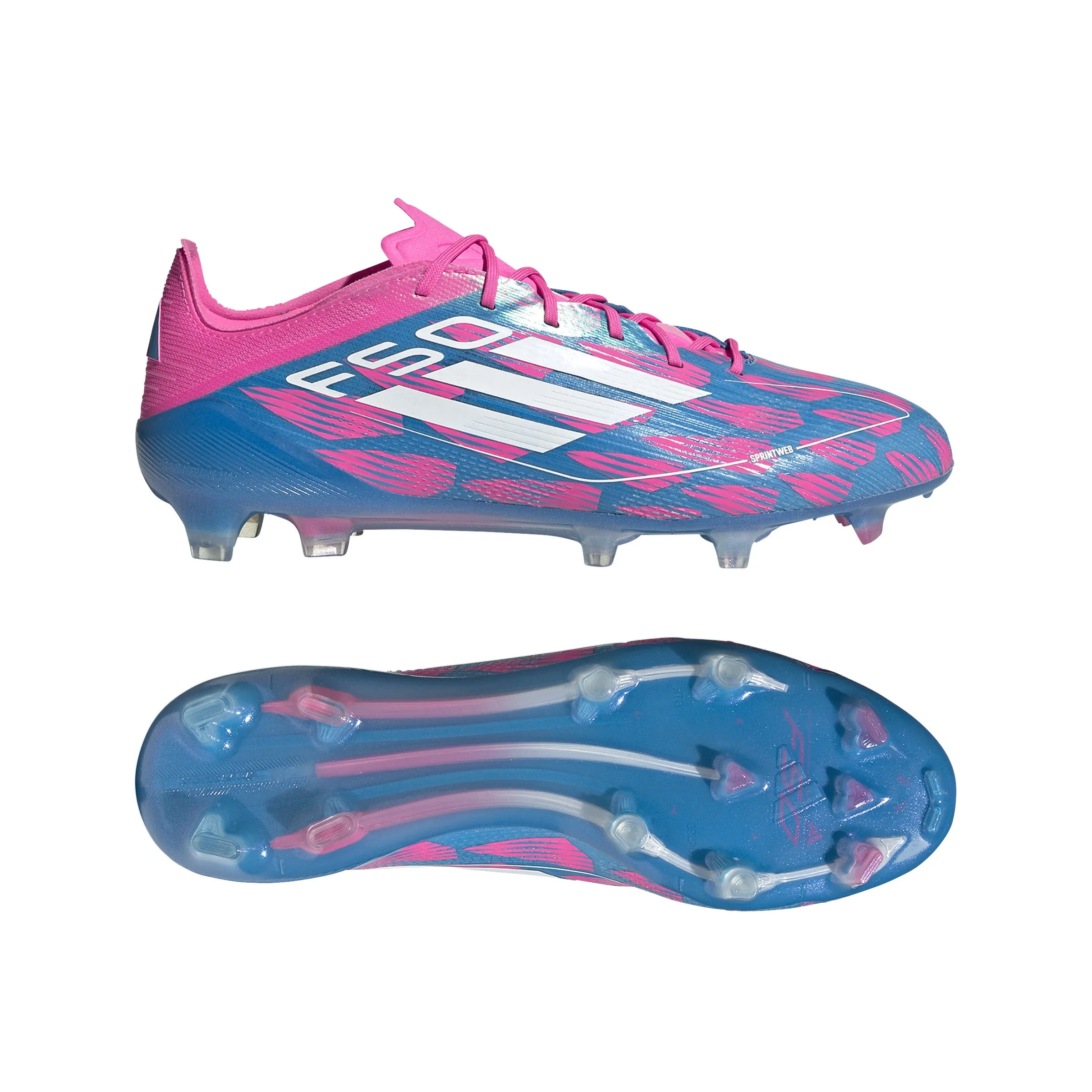 adidas F50 Elite FG Firm Ground - Solar Blue/ FTWhite/ Solar Pink