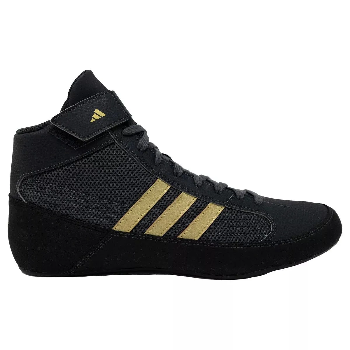 adidas Havoc Kids Wrestling Shoes Charcoal & Gold Childrens Boxing