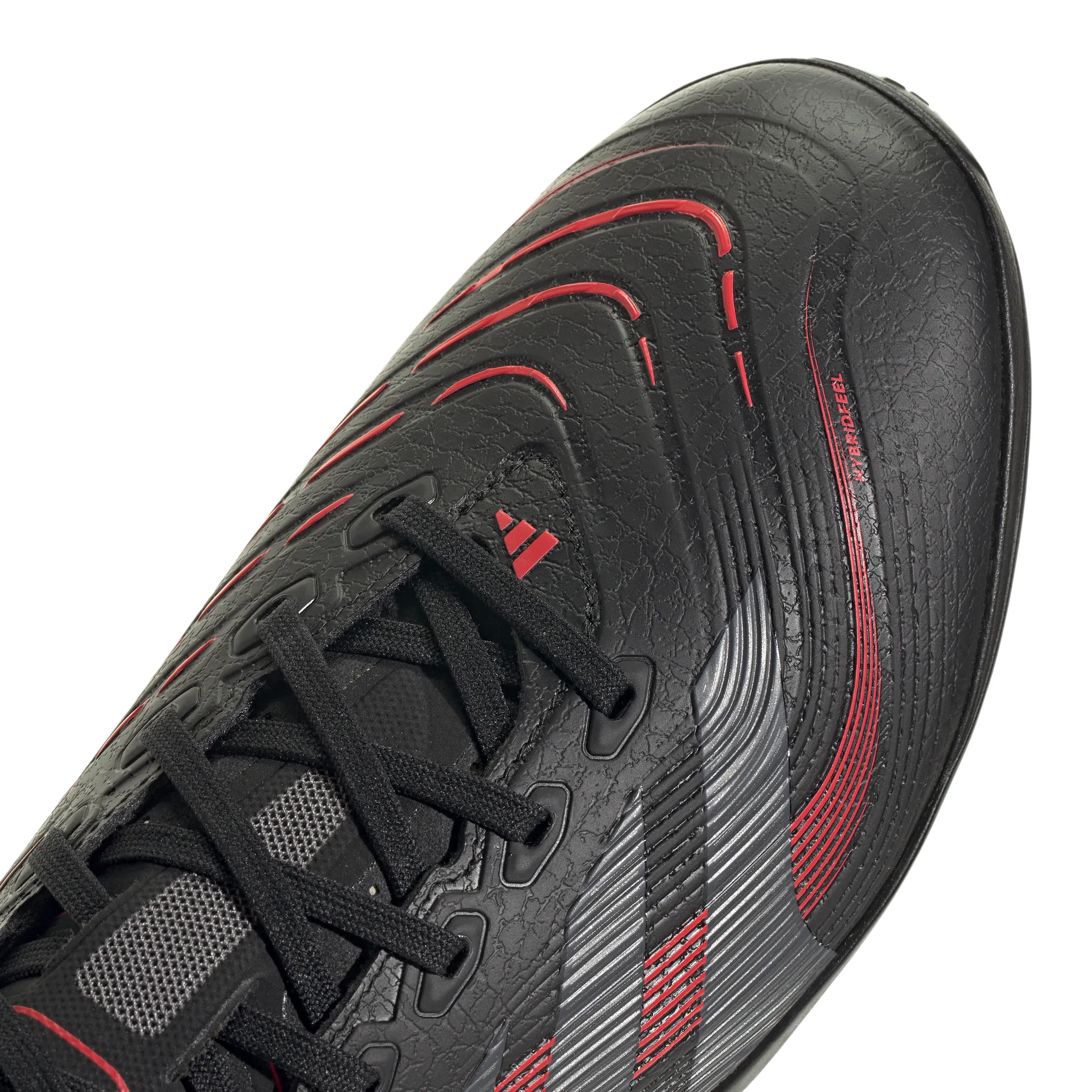 adidas Predator League Low TF Turf Soccer Cleat - Core Black / Grey Four / Lucid Red