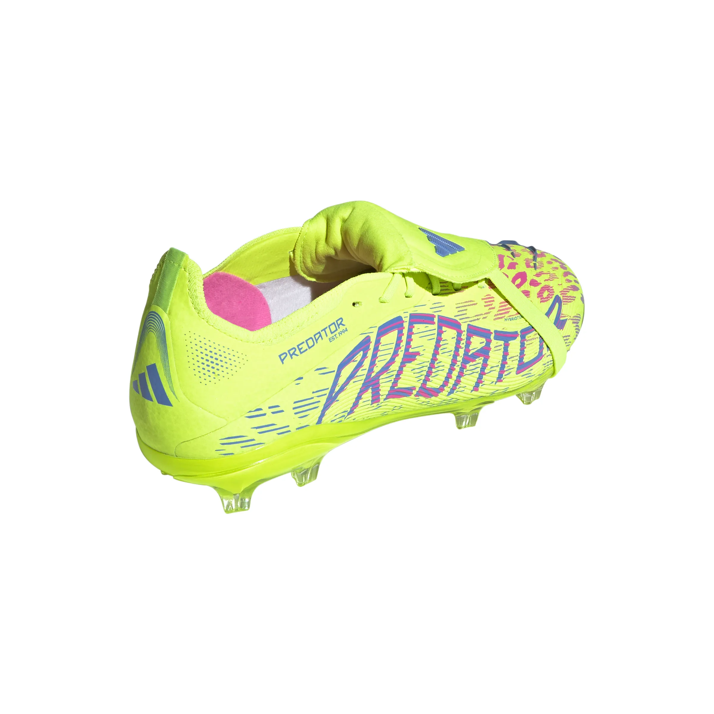 adidas Predator Pro FT FG Junior Firm Ground Soccer Cleat -Lucid Lemon / Lucid Pink / Blue Fusion