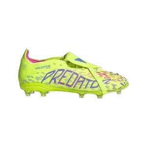 adidas Predator Pro FT FG Junior Firm Ground Soccer Cleat -Lucid Lemon / Lucid Pink / Blue Fusion