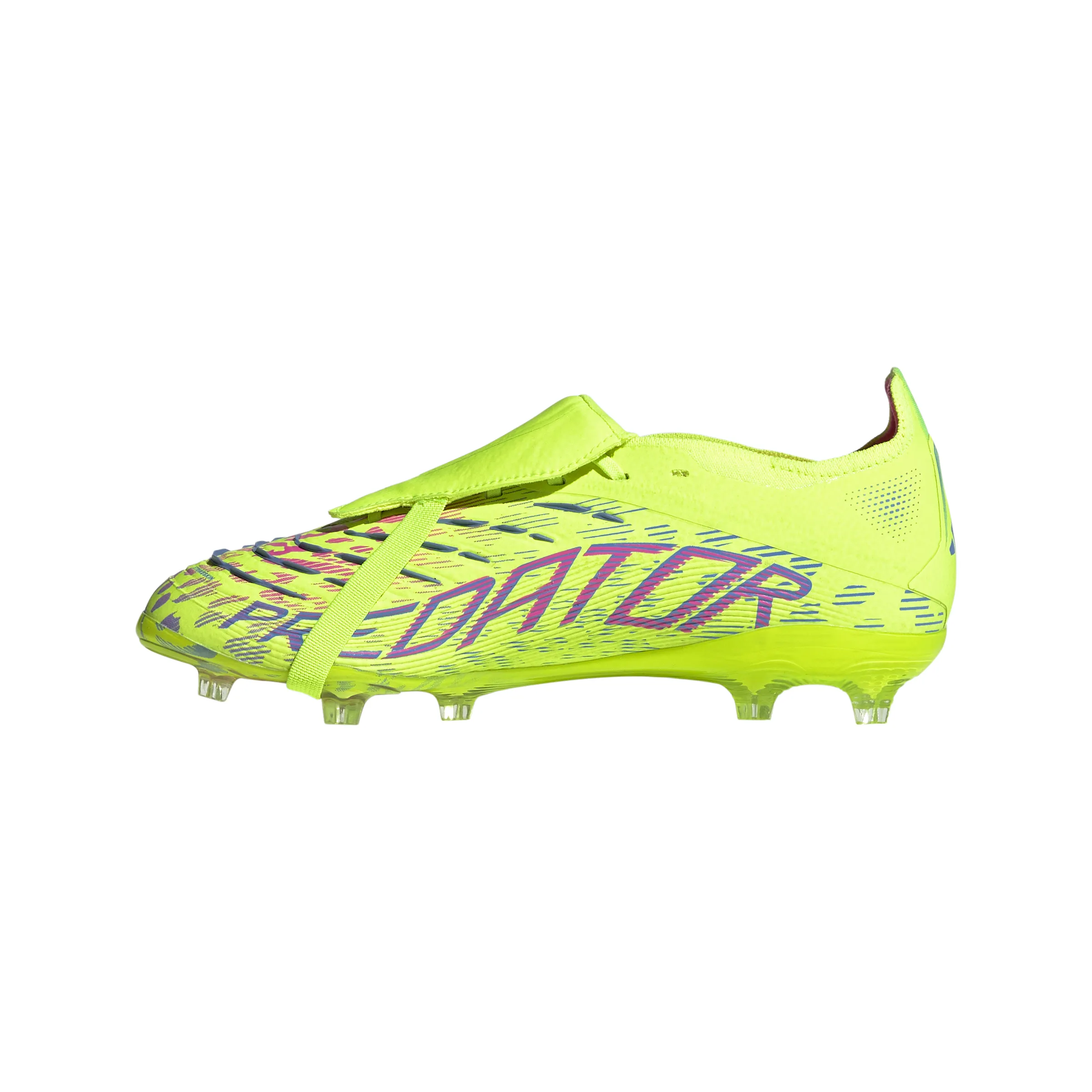 adidas Predator Pro FT FG Junior Firm Ground Soccer Cleat -Lucid Lemon / Lucid Pink / Blue Fusion