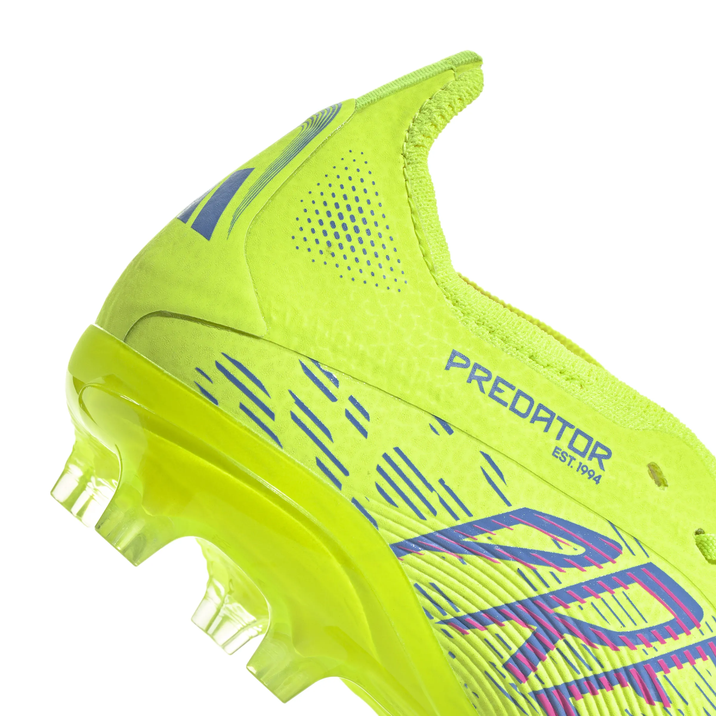 adidas Predator Pro FT FG Junior Firm Ground Soccer Cleat -Lucid Lemon / Lucid Pink / Blue Fusion