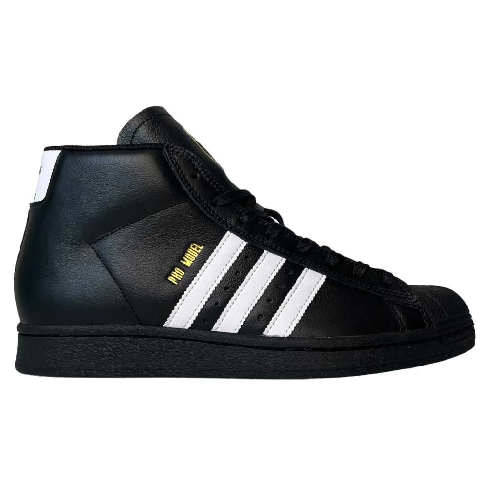 Adidas Pro Model ADV Black White Gold Leather Shoes