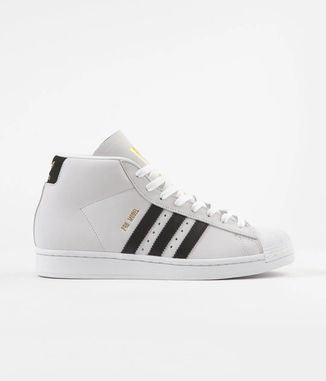 Adidas Pro Model Shoes - White / Core Black / Gold Metallic