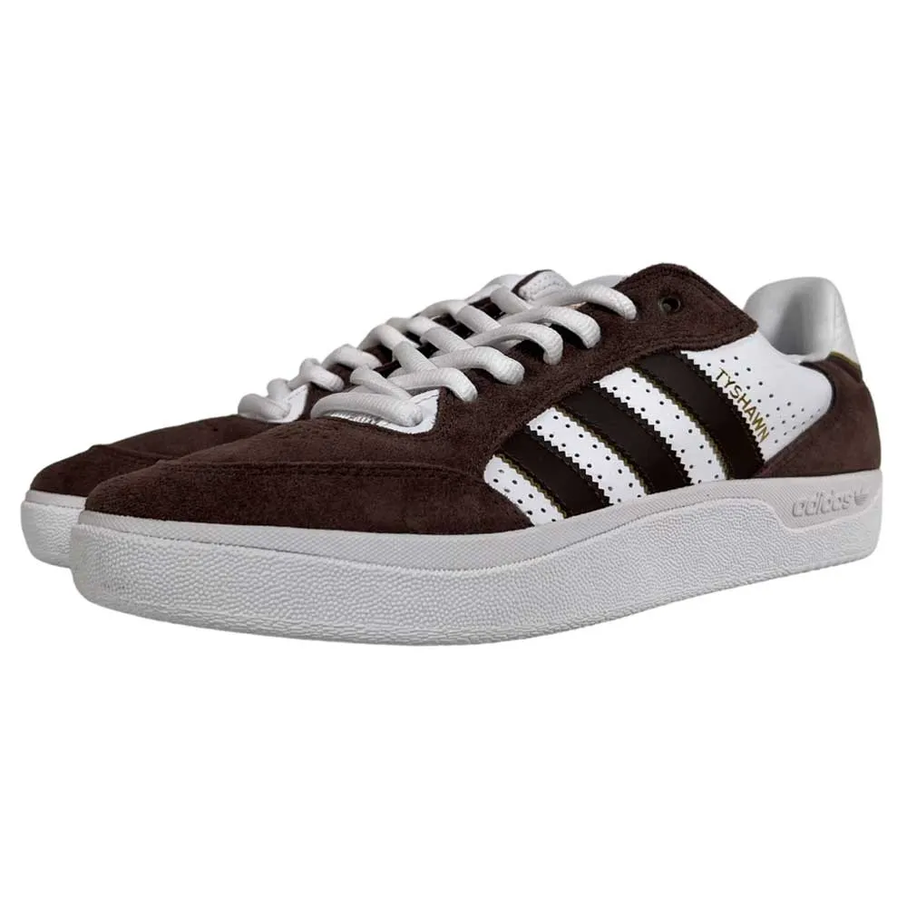 Adidas Skateboarding Tyshawn Low Brown White Gold Suede Shoes