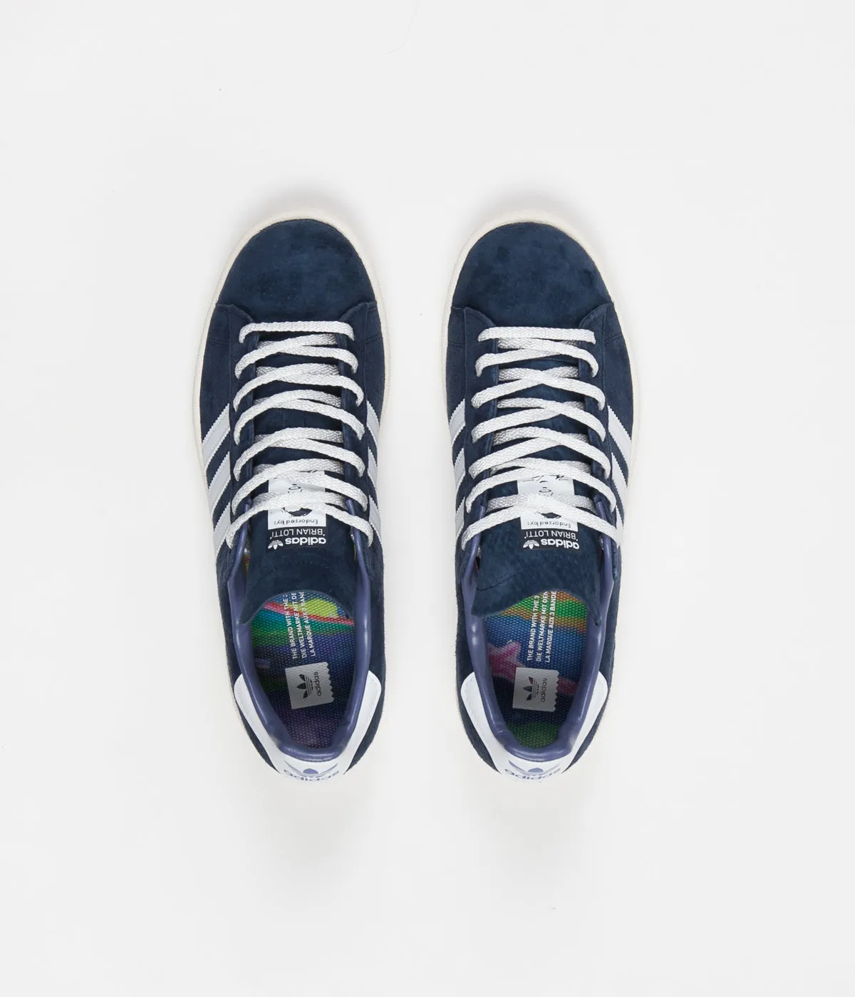 Adidas x Brian Lotti Campus 80's 'Respect Your Roots' Shoes - Collegiate Navy / FTW White / Core White