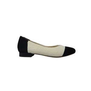 AiciBerllucci Ball ladies White/Black knitted Flat shoes