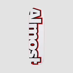 Almost Outliner Hybrid Skateboard Deck White - 8"