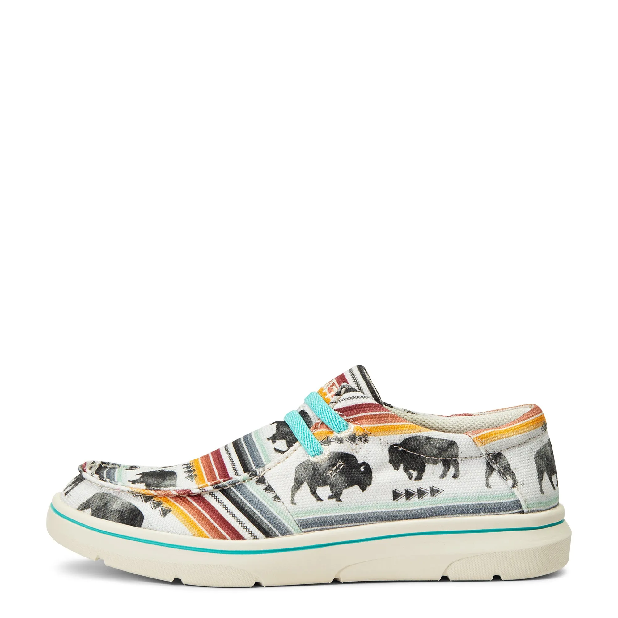 Ariat Youth Girl's Hilo Buffalo Print Slip On Shoes 10040248