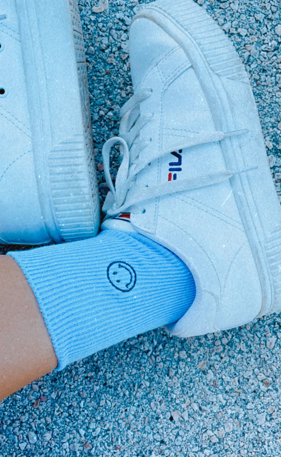 Baby Blue Crew Socks