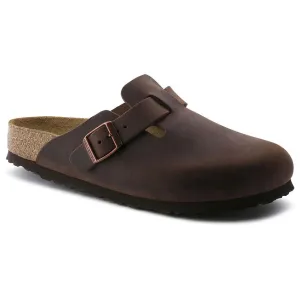 BIRKENSTOCK BOSTON SOFT FOOTBED CLOG - HABANA OILED LEATHER