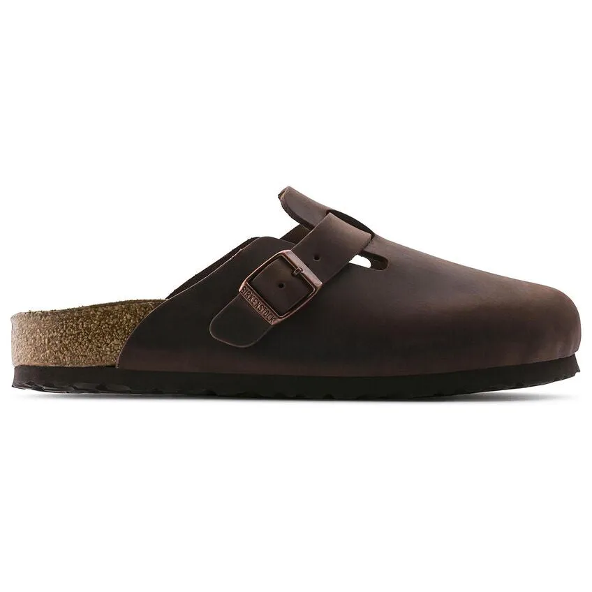 BIRKENSTOCK BOSTON SOFT FOOTBED CLOG - HABANA OILED LEATHER