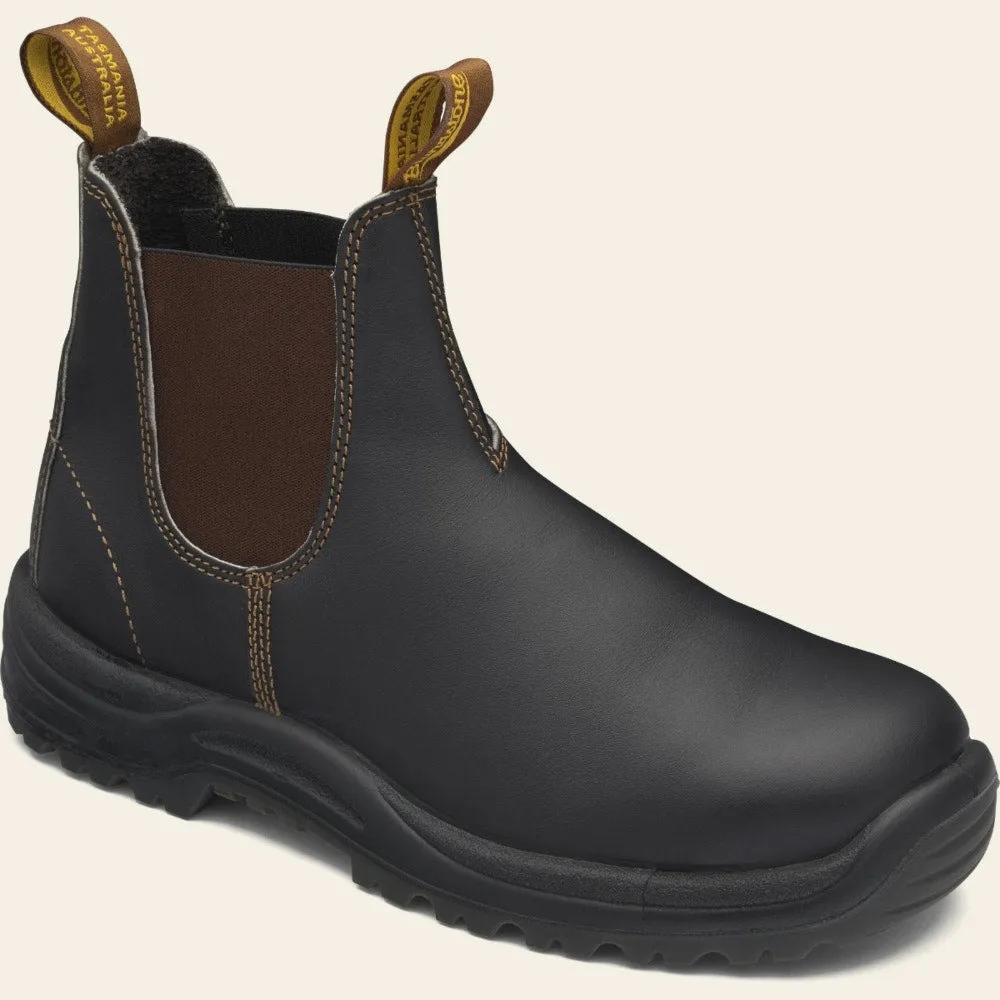 Blundstone 172 Brown Steel Cap Slip On Boot