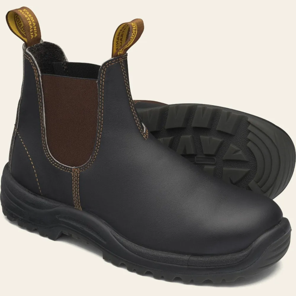 Blundstone 172 Brown Steel Cap Slip On Boot