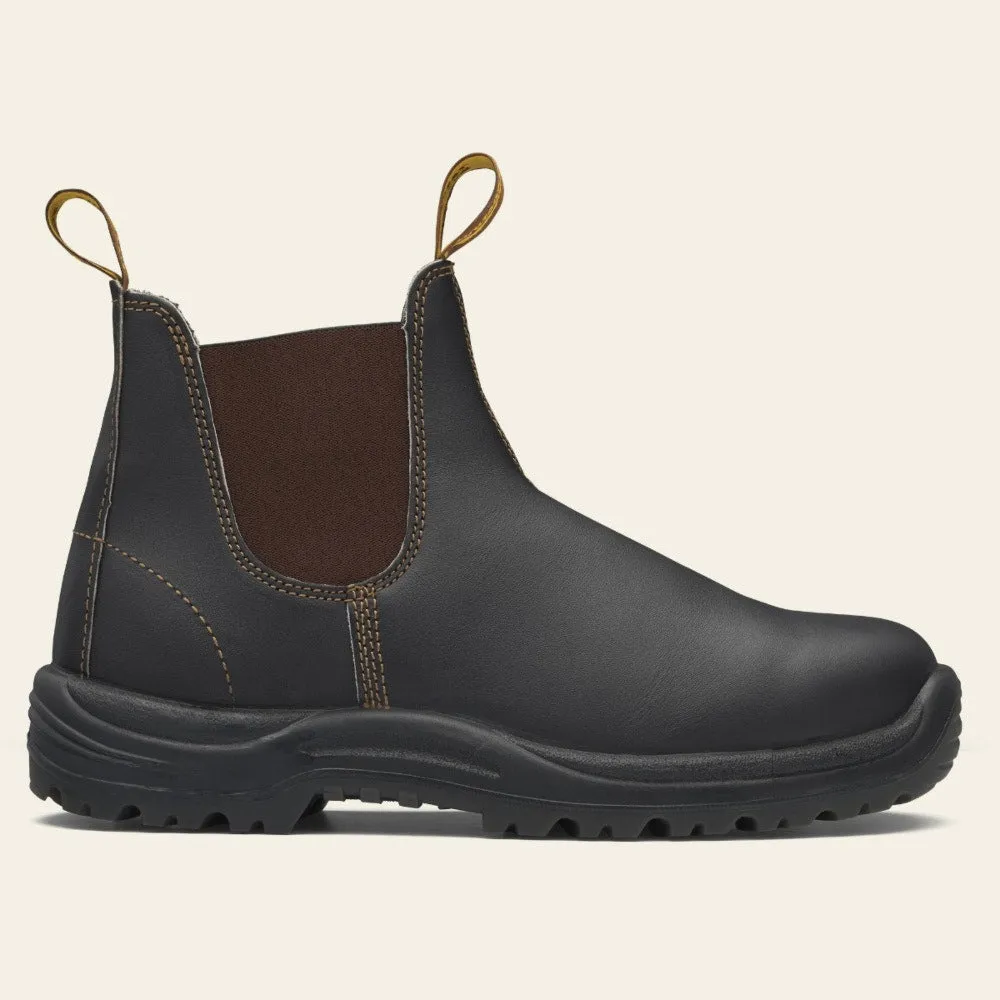 Blundstone 172 Brown Steel Cap Slip On Boot