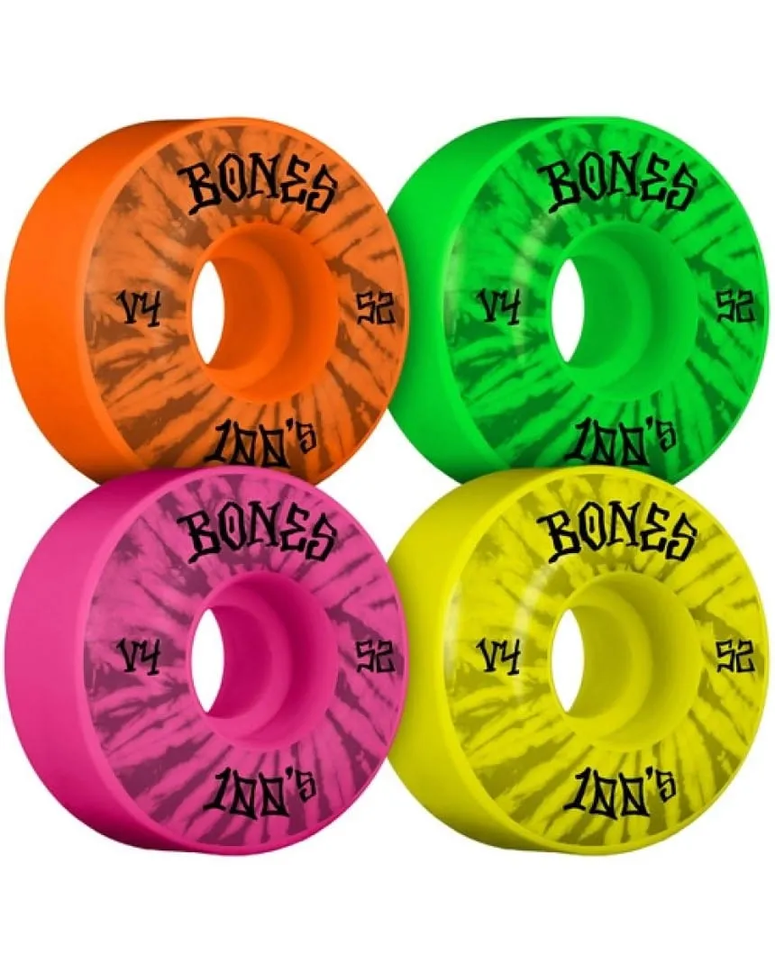 Bones 100's Party Pack V4 Wide Wheels - 52mm