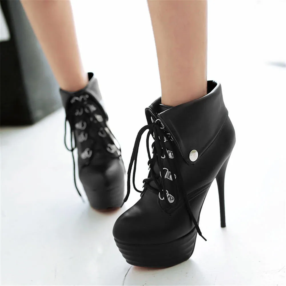 boot winter super thin high heels ankle Boots