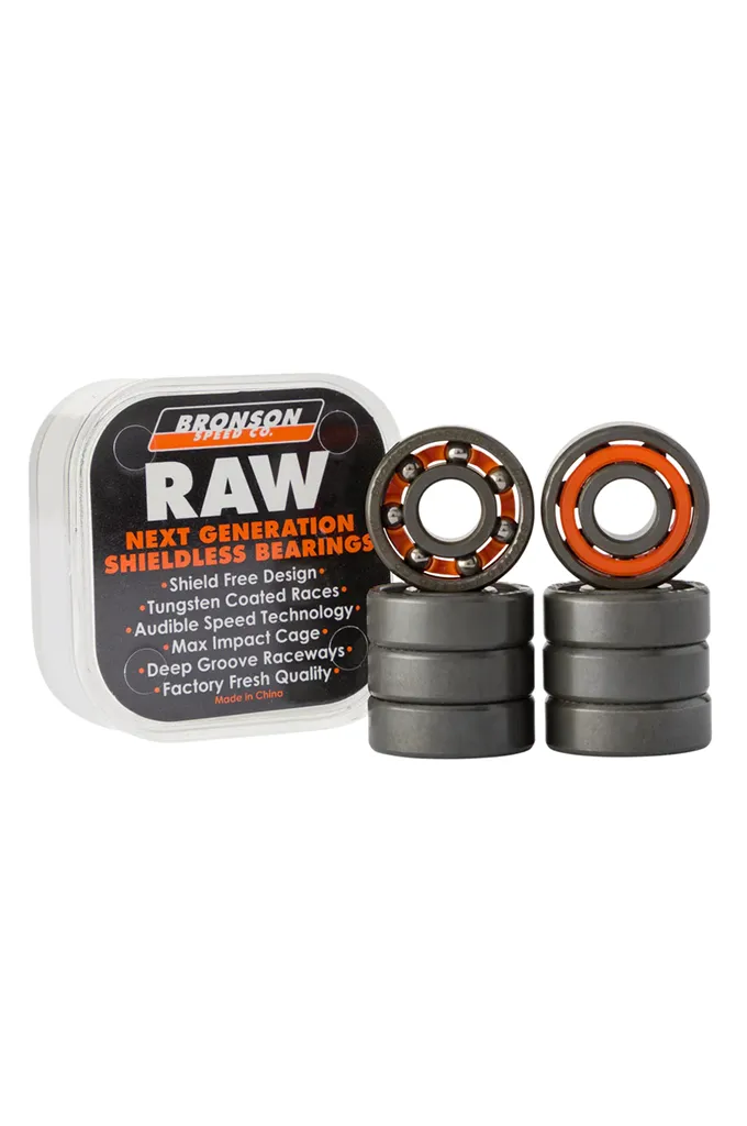 Bronson Speed Co. Raw Skateboard Bearings