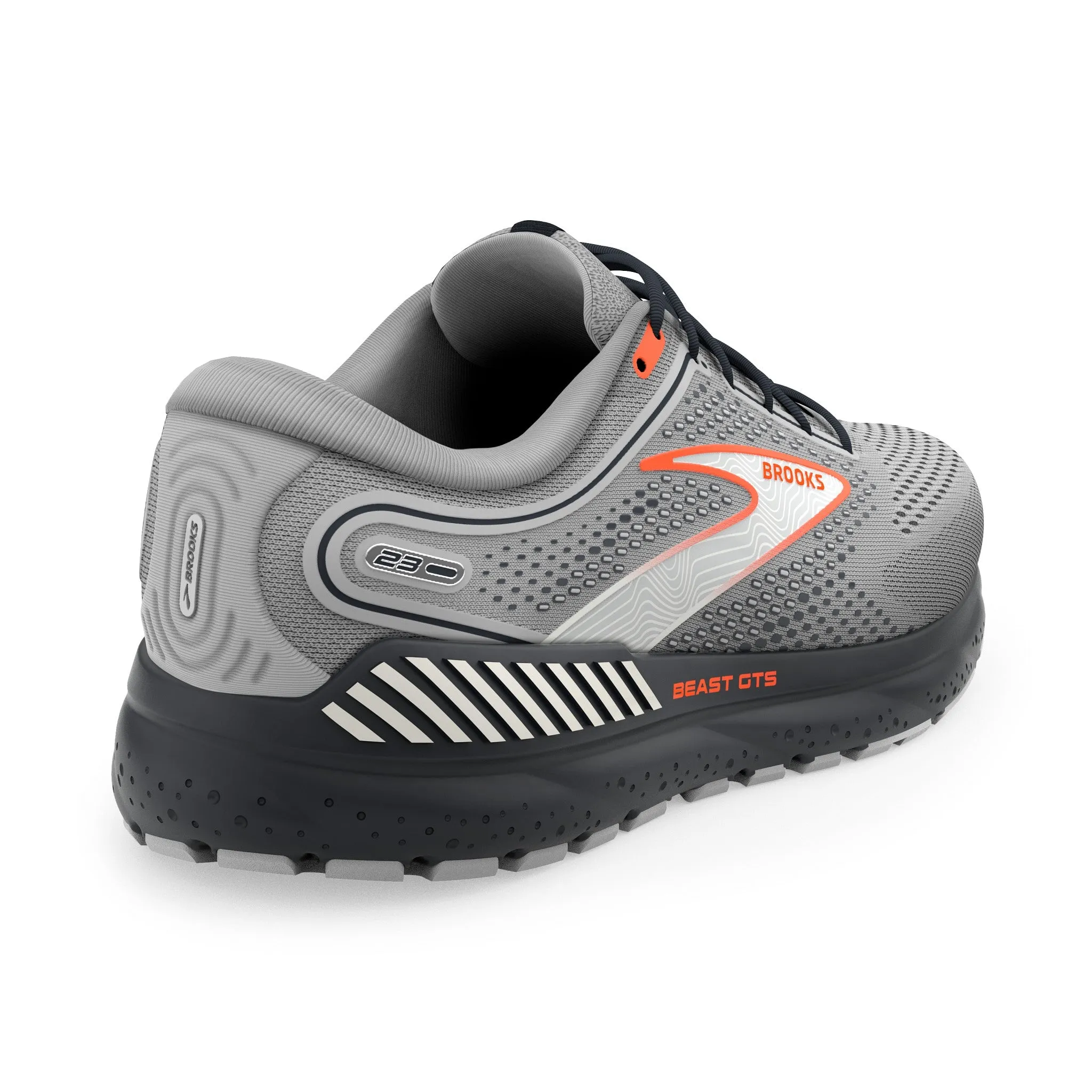 Brooks Beast GTS 23 Grey Scarlet Ebony Men's