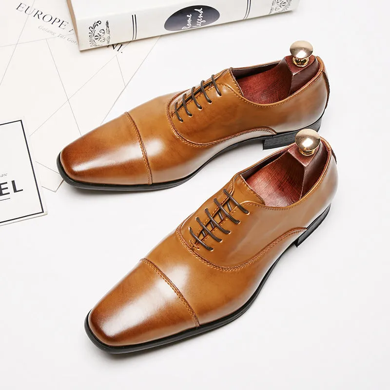 Business Leather Shoes Men's Three Leather Men's Single Shoes Casual