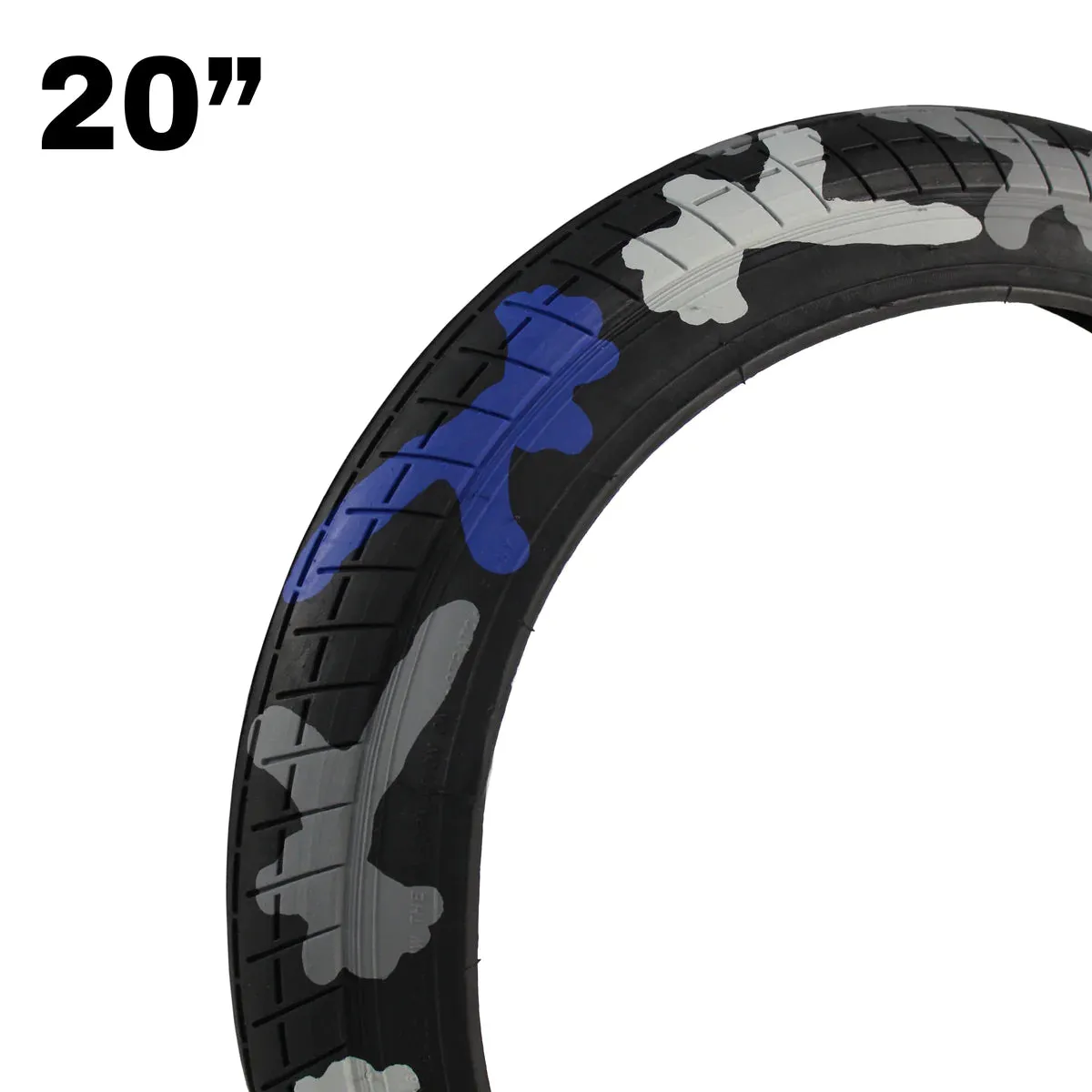 Camo Blue/Grey BMX-style  20 x 2.4 bicycle tire - live4bikes