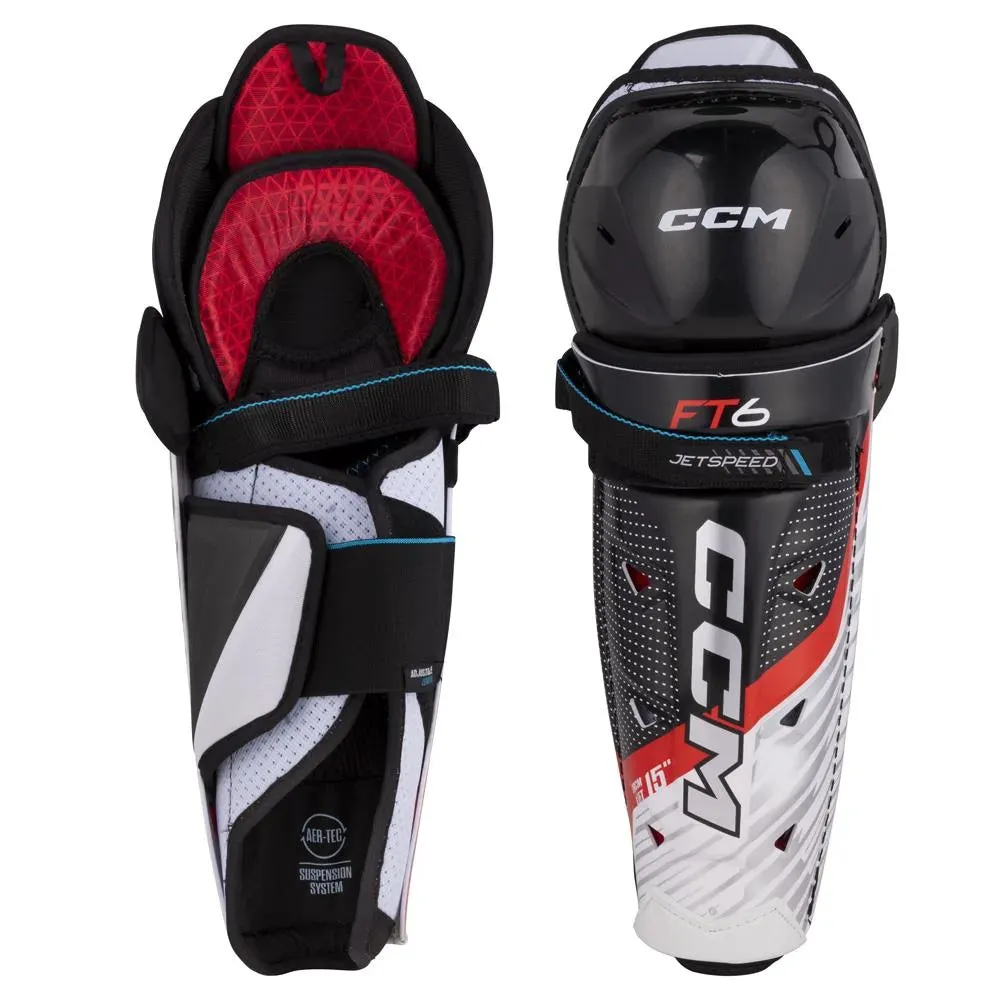 CCM Jetspeed FT6 Senior 15" Hockey Shin Guards