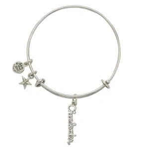 Cheerleader Star Charm Bangle Bracelet