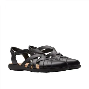 Clarks Women's Elizabelle Sea Sandals - Black Leather