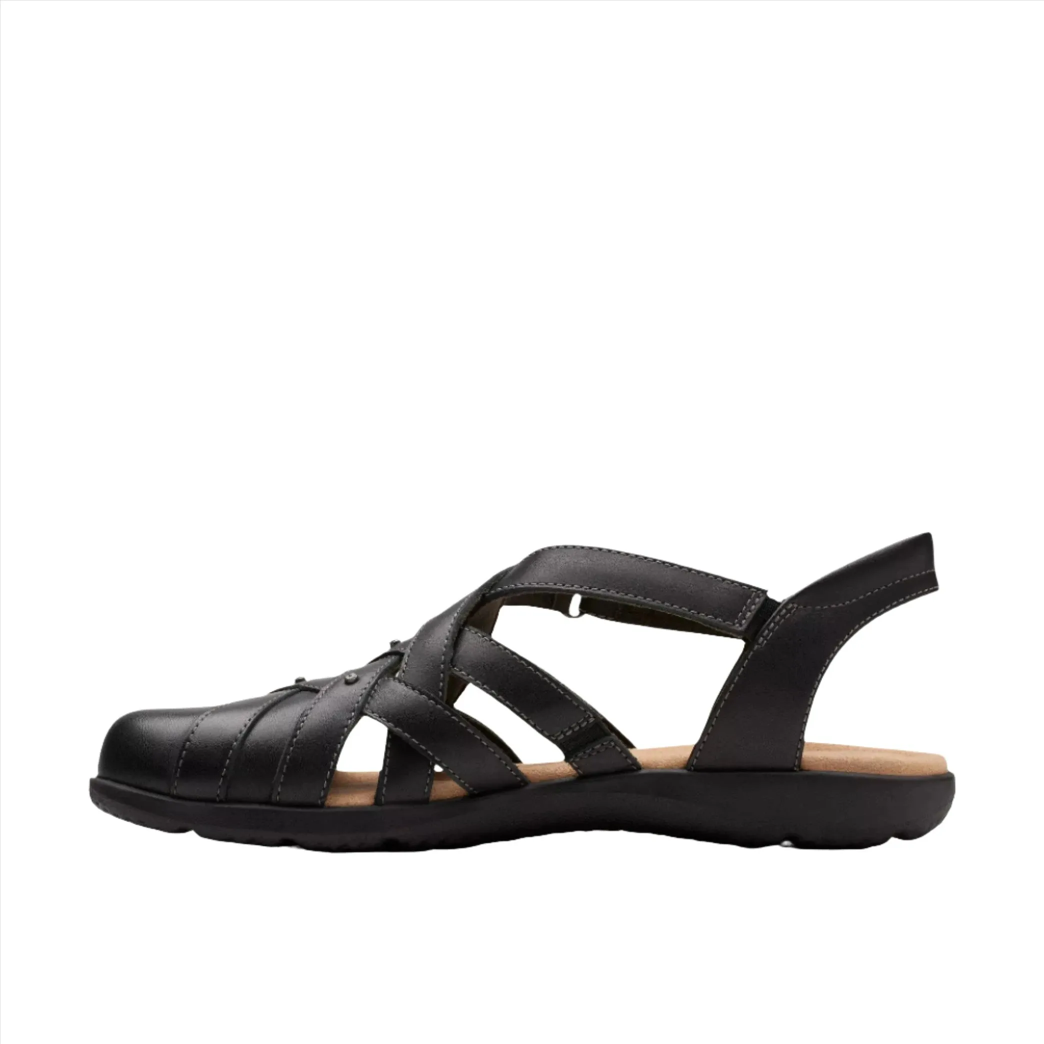 Clarks Women's Elizabelle Sea Sandals - Black Leather