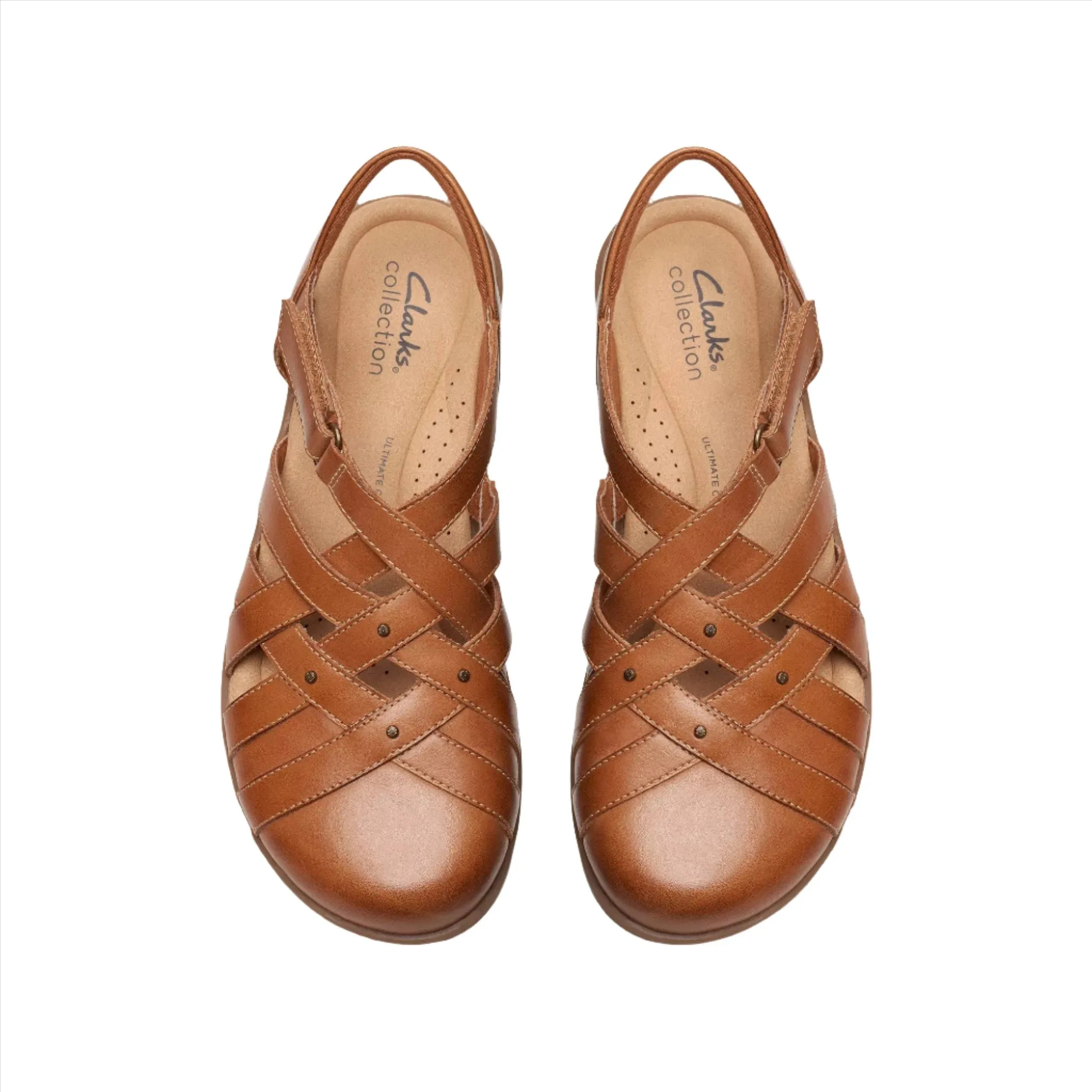 Clarks Women's Elizabelle Sea Sandals - Tan Leather