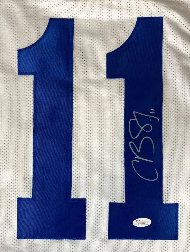 Cole Beasley Dallas Signed White Football Jersey JSA Hologram