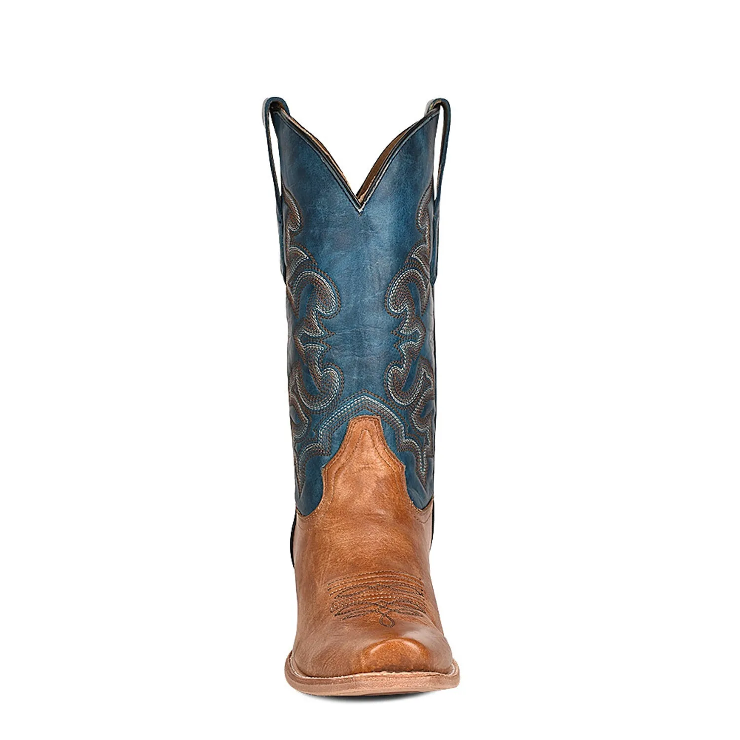 Corral Mens A4378 Sand/Blue Leather Classic Cowboy Boots