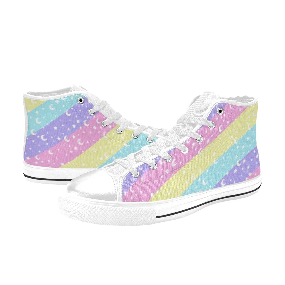 Cosmic Rainbow Women's Classic High Top Shoes