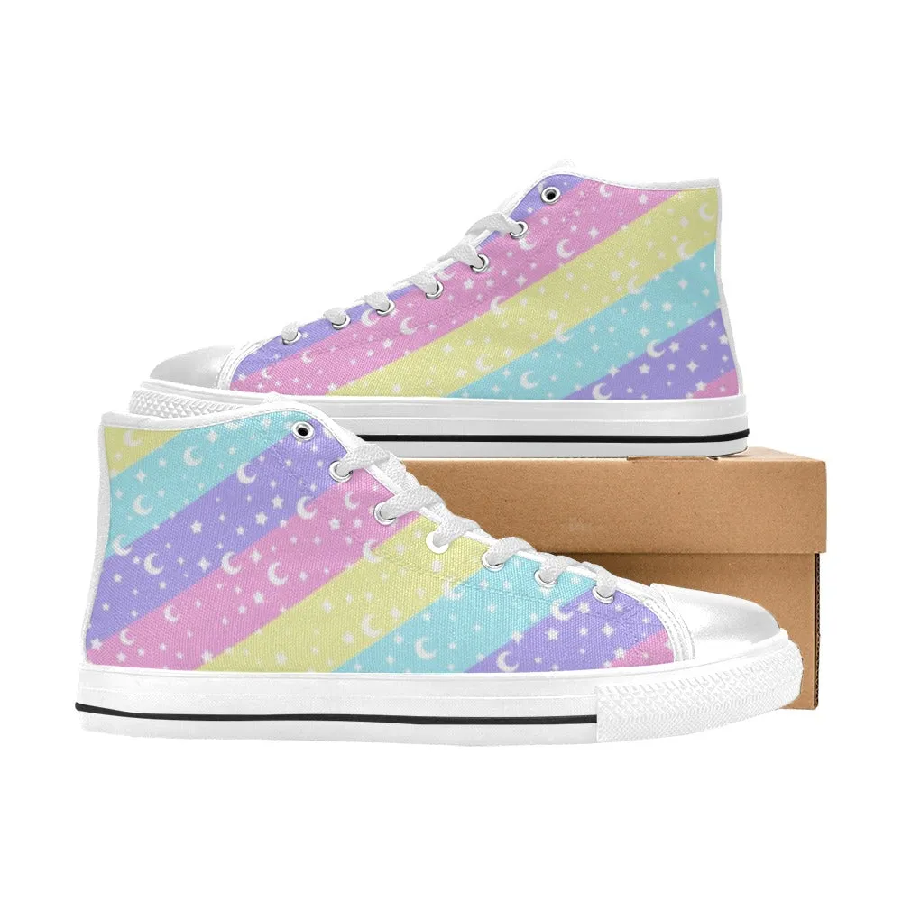 Cosmic Rainbow Women's Classic High Top Shoes