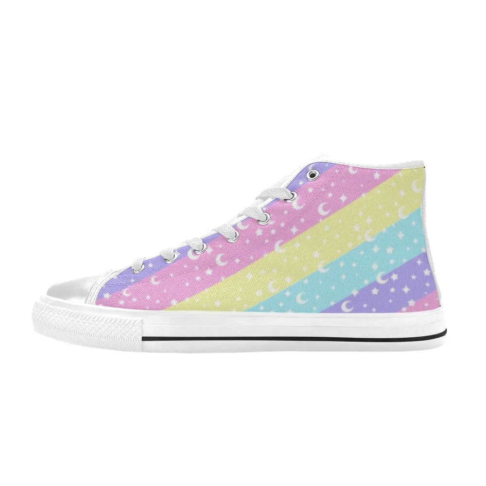 Cosmic Rainbow Women's Classic High Top Shoes