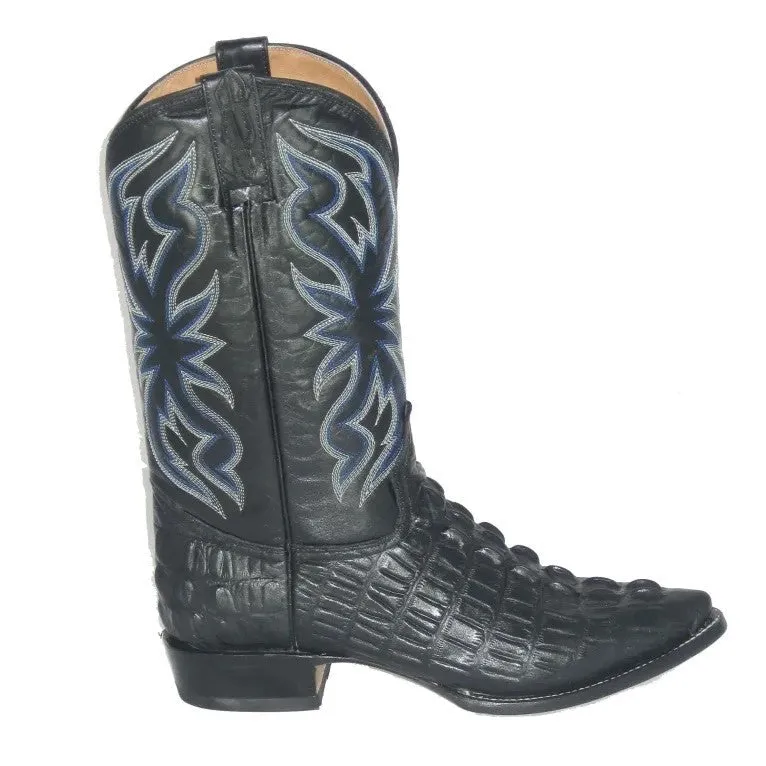 Cowtown Men's Black Alligator Print J or R Toe Boots 6096