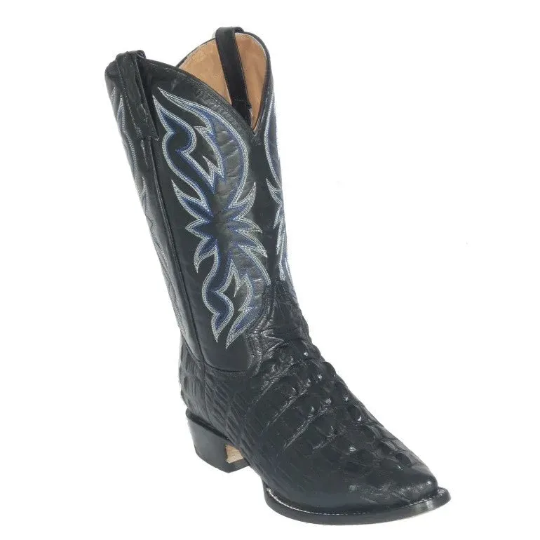 Cowtown Men's Black Alligator Print J or R Toe Boots 6096